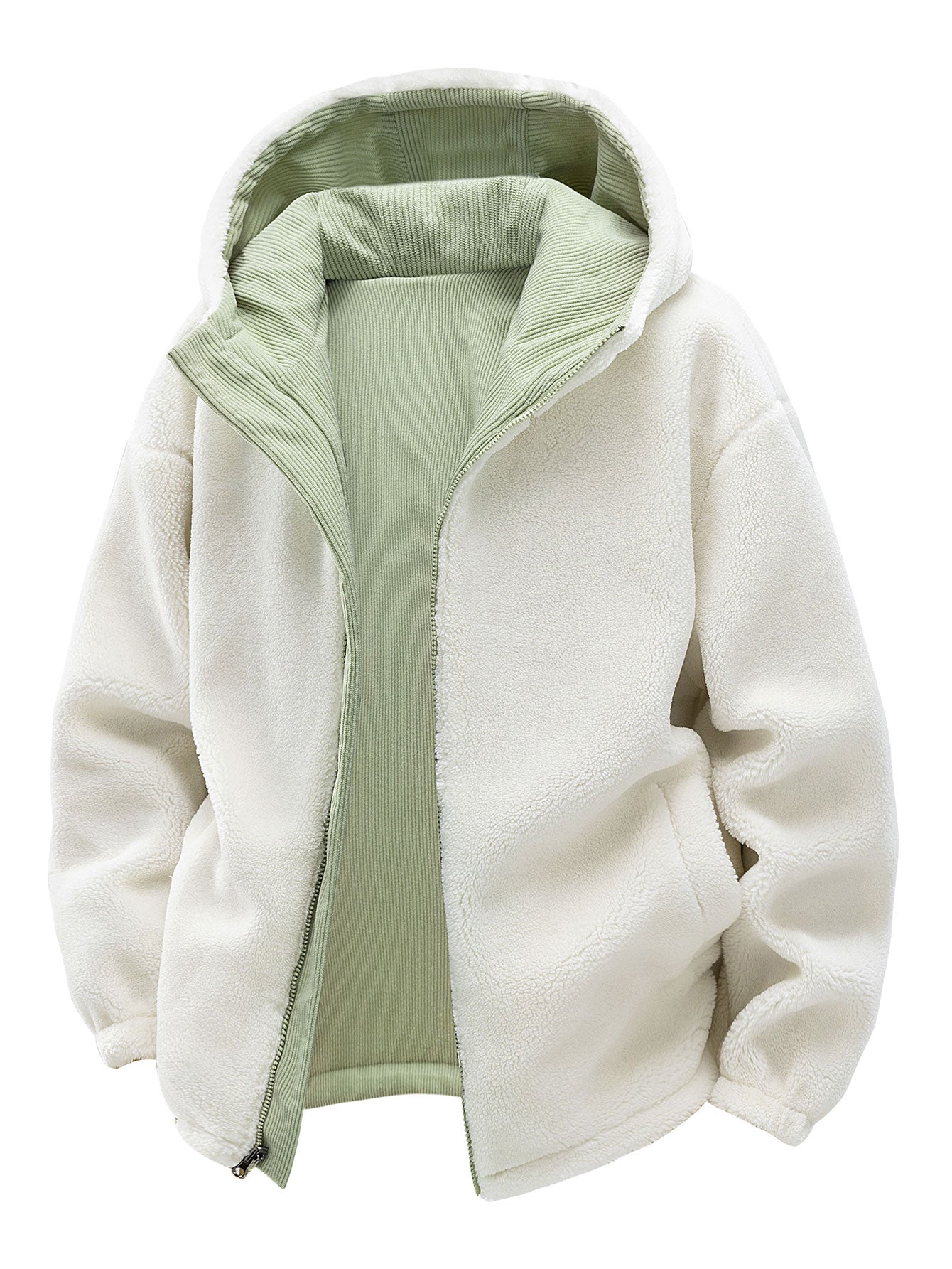 Teddy Corduroy Reversible Hooded Jacket