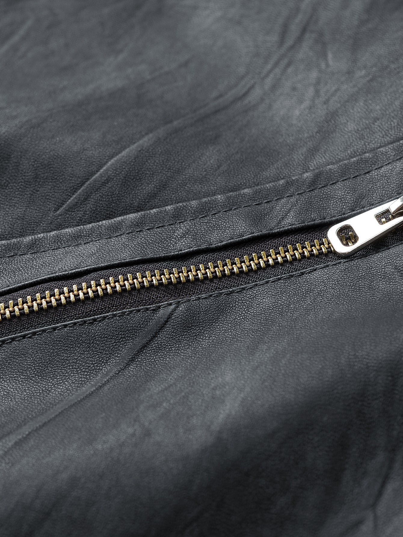 Textured PU Leather Jacket