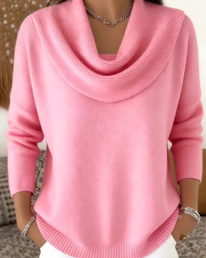 Eloxa Cozy Ruffle Collar Sweater