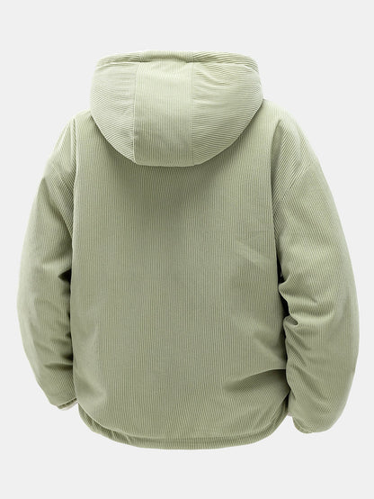 Teddy Corduroy Reversible Hooded Jacket