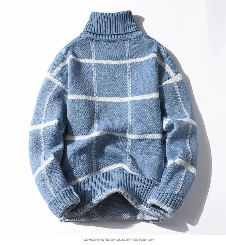 Alston Grid Knit Turtleneck