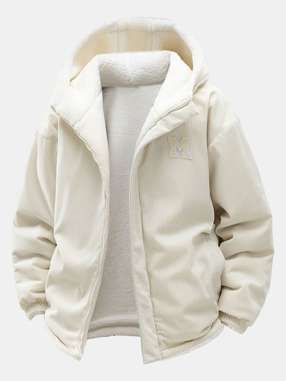 Teddy Corduroy Reversible Hooded Jacket