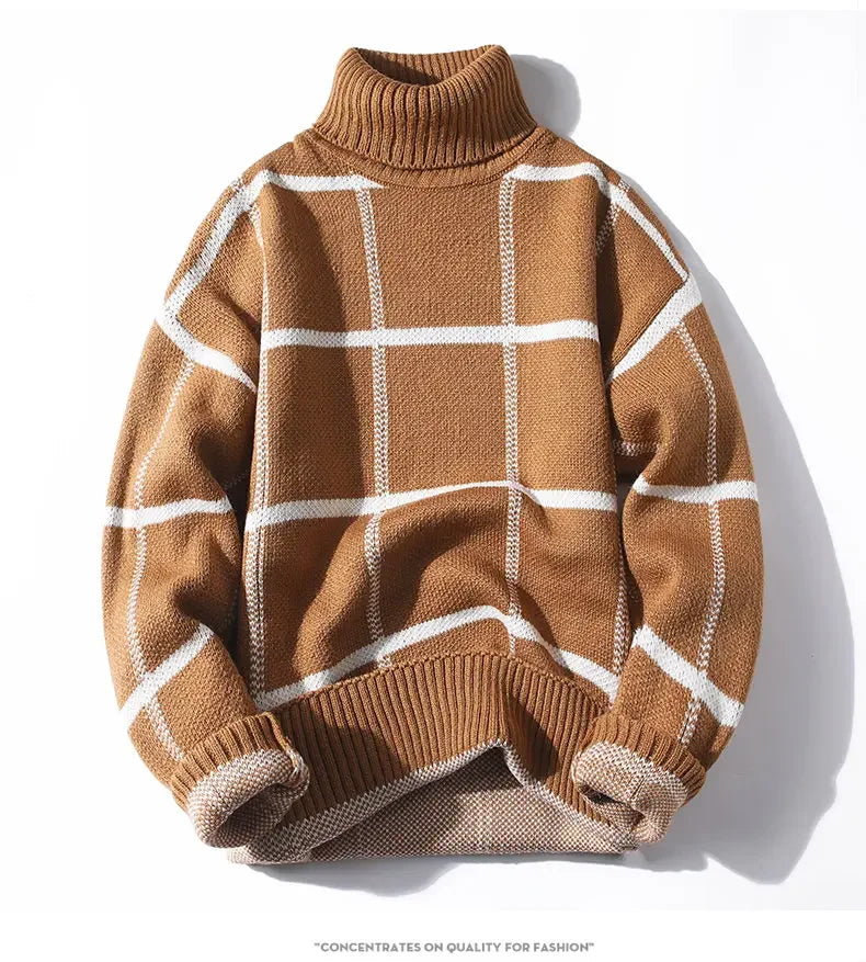 Alston Grid Knit Turtleneck