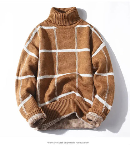 Alston Grid Knit Turtleneck
