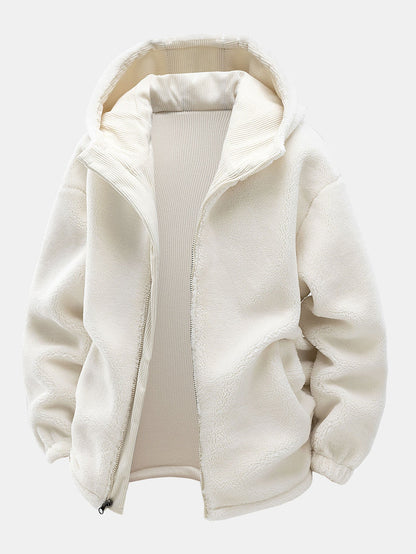 Teddy Corduroy Reversible Hooded Jacket