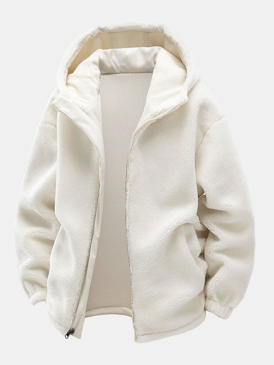 Teddy Corduroy Reversible Hooded Jacket