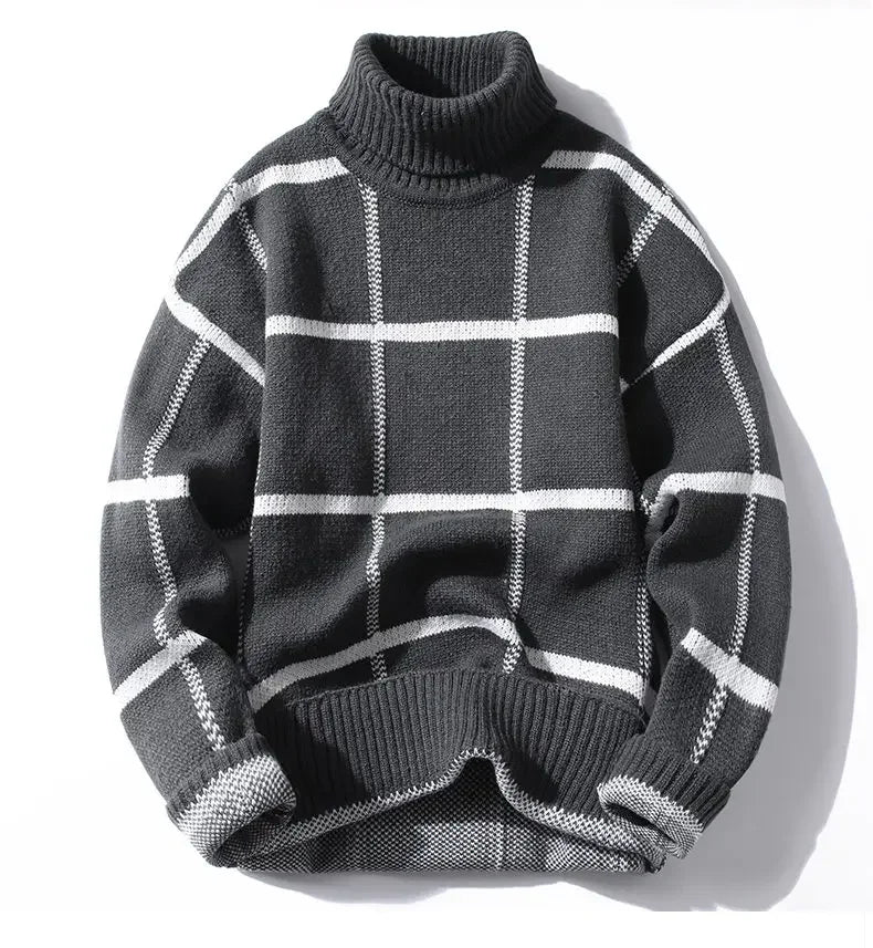 Alston Grid Knit Turtleneck
