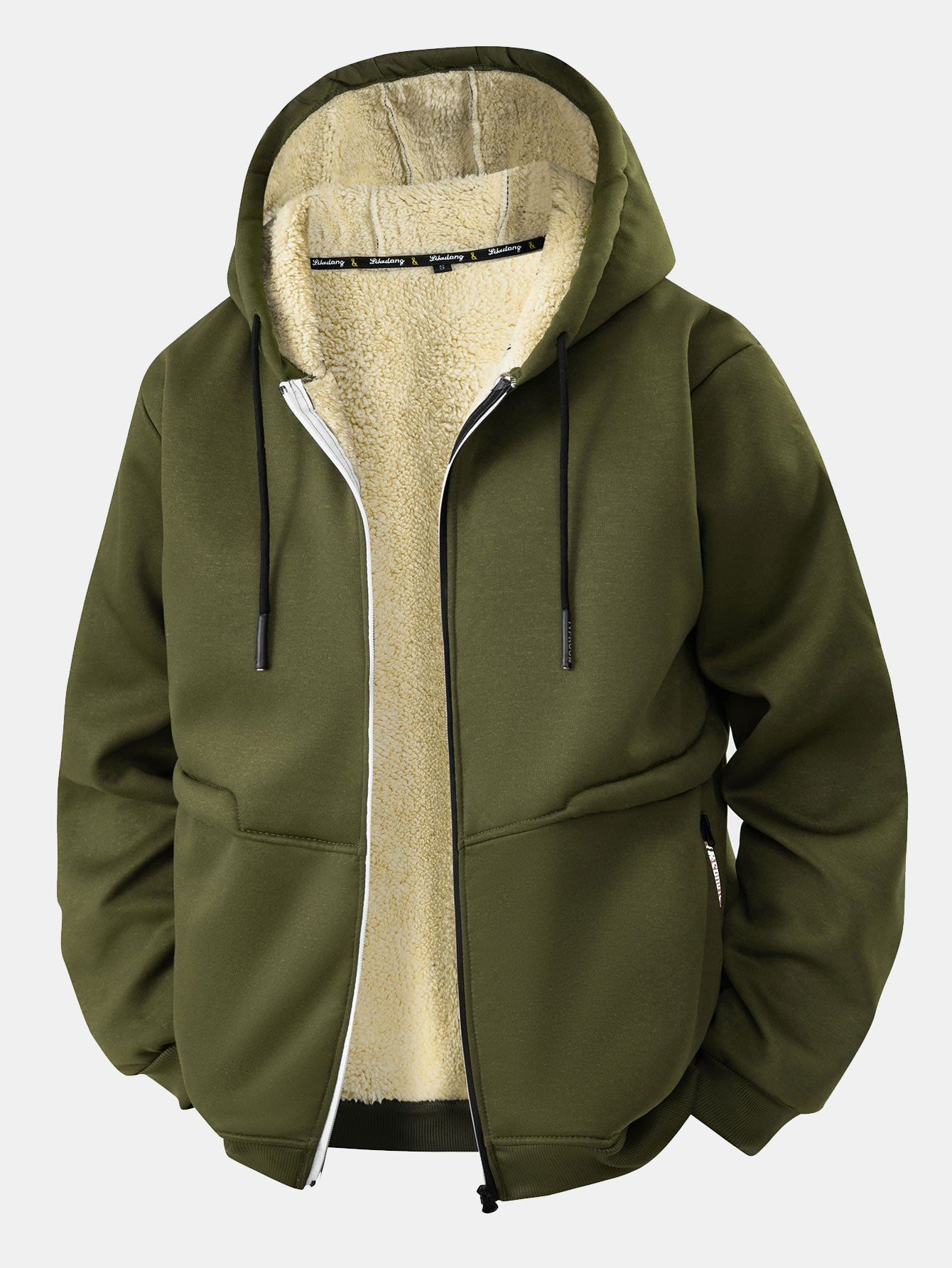 Teddy Lined Zipper Hoodie