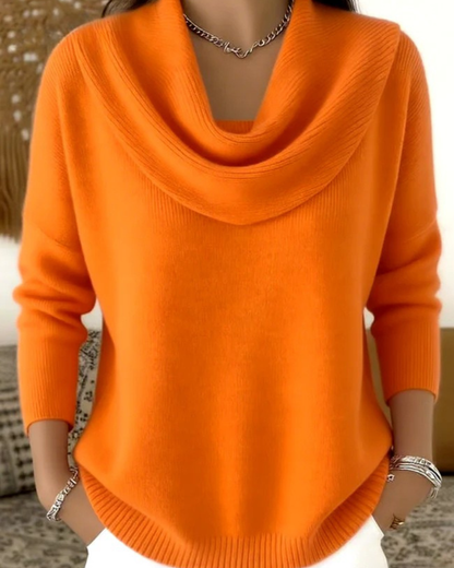 Eloxa Cozy Ruffle Collar Sweater