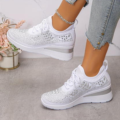 Casual Fashion Breathable Rhinestone-Embellished Orthopaedic Sneakers