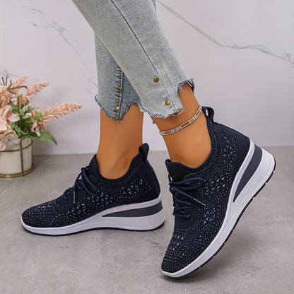 Casual Fashion Breathable Rhinestone-Embellished Orthopaedic Sneakers