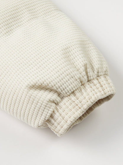 Teddy Lined Corduroy Hooded Puffer Coat