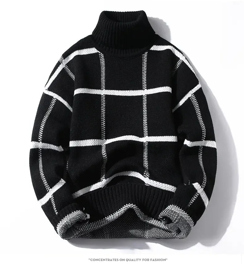 Alston Grid Knit Turtleneck