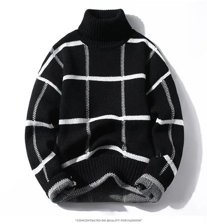 Alston Grid Knit Turtleneck