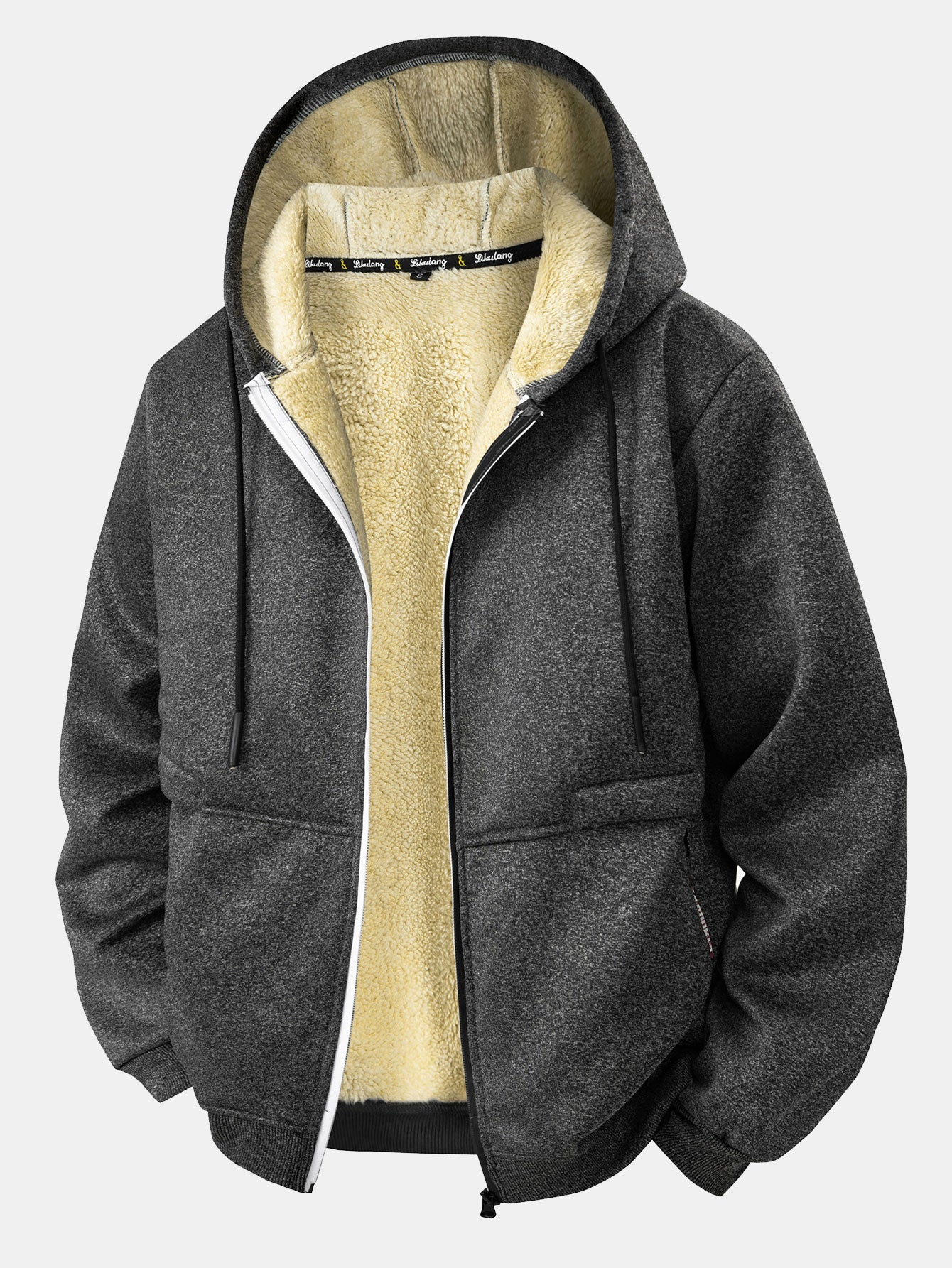 Teddy Lined Zipper Hoodie