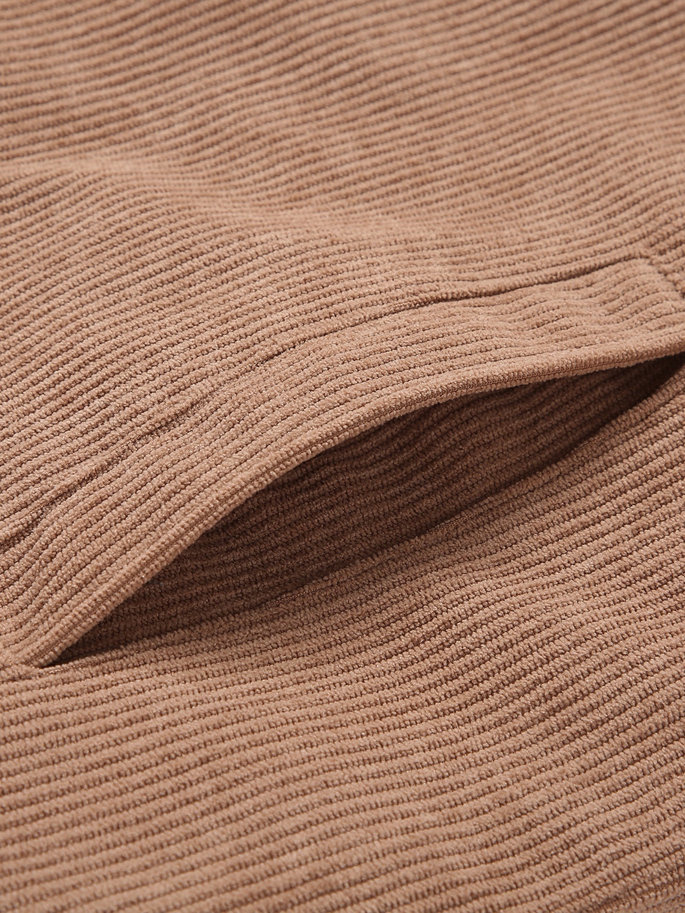 Teddy Lined Zip Up Corduroy Jacket With Pockets