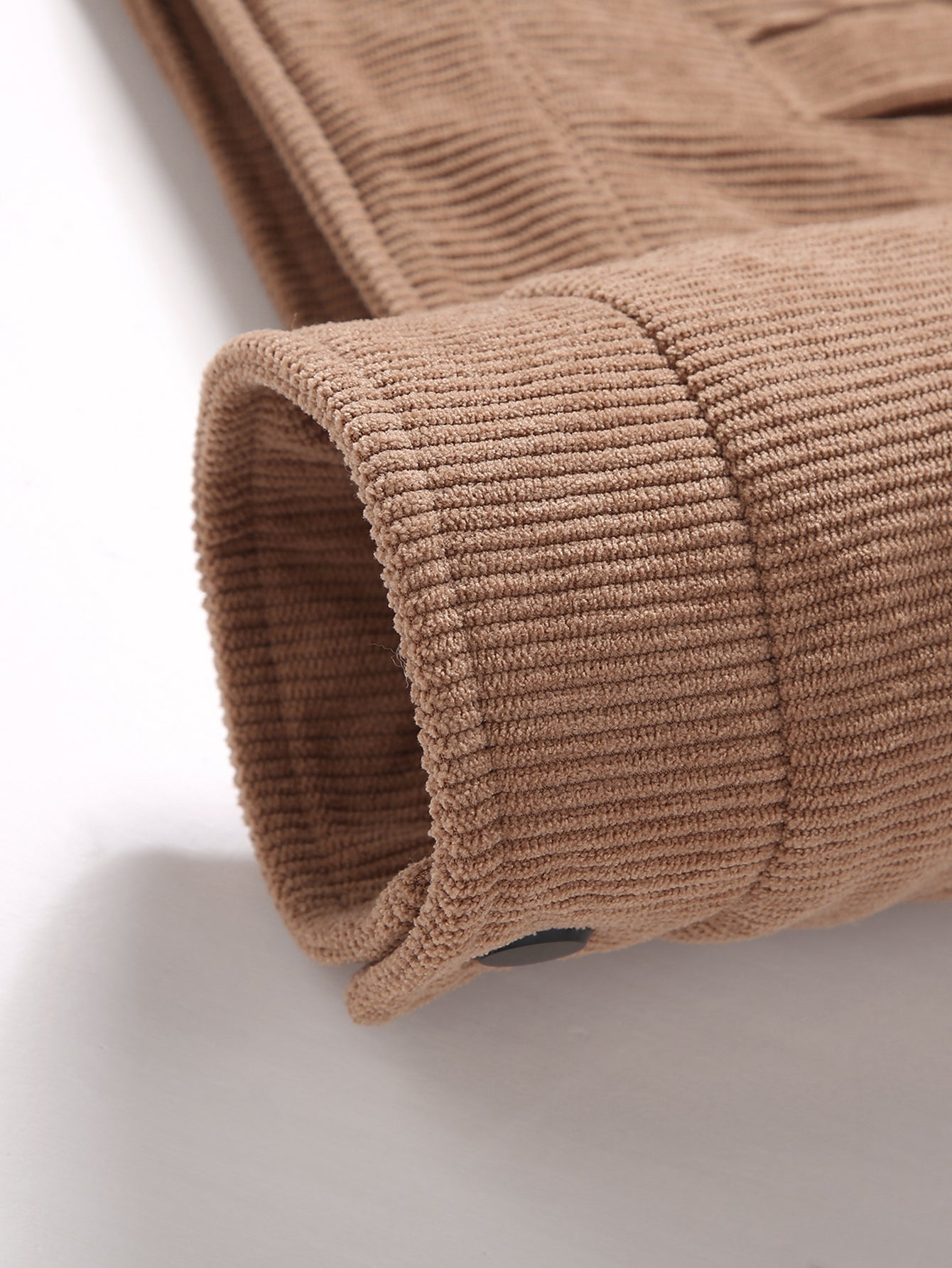 Teddy Lined Zip Up Corduroy Jacket With Pockets