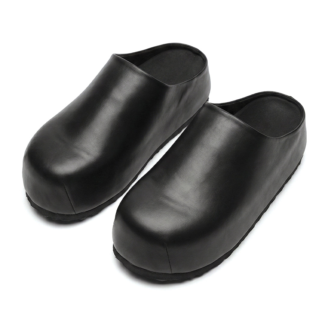 Block Leather Clog