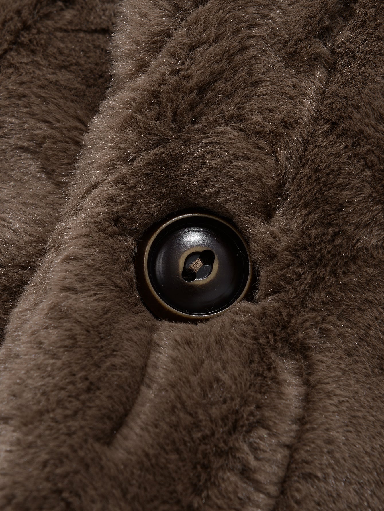 Faux  Fur Shawl Collar Long Line Coat