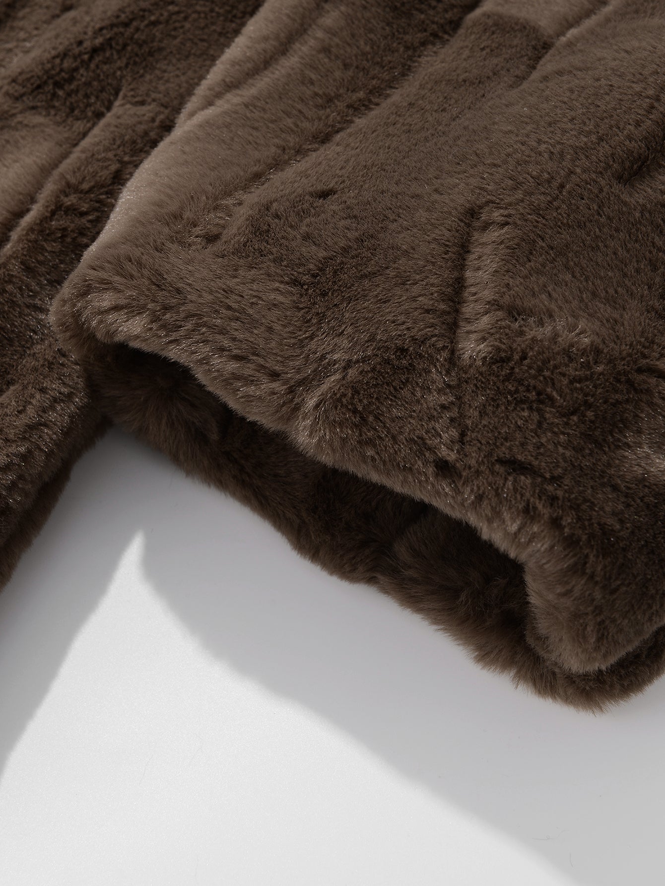 Faux Fur Notch Lapel Jacket