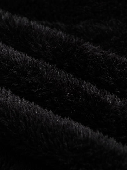 Faux Fur Notch Lapel Jacket