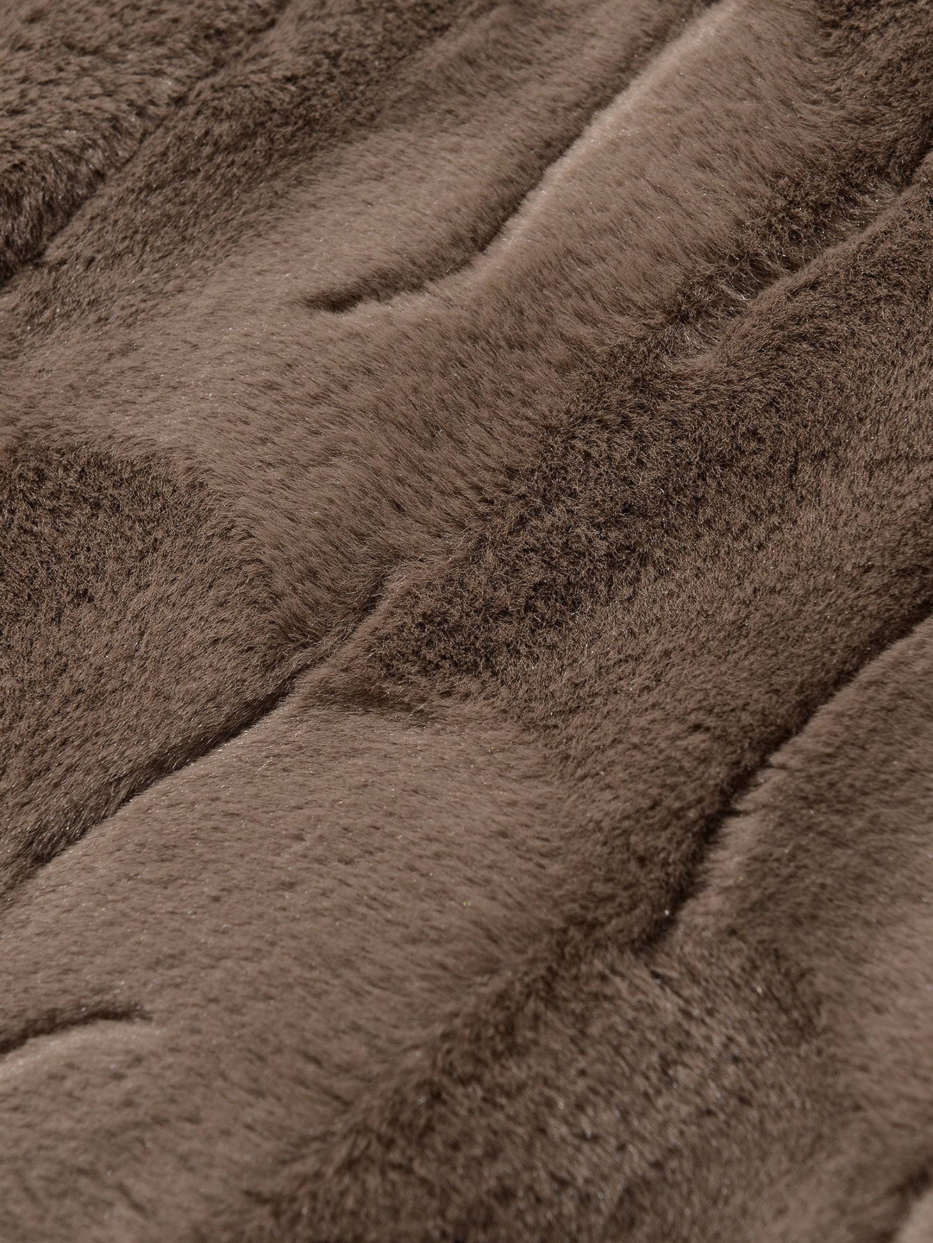 Faux  Fur Shawl Collar Long Line Coat