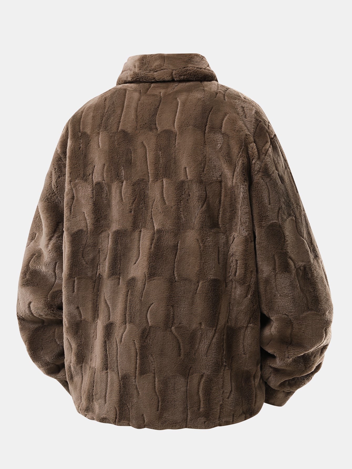 Faux Fur Notch Lapel Jacket