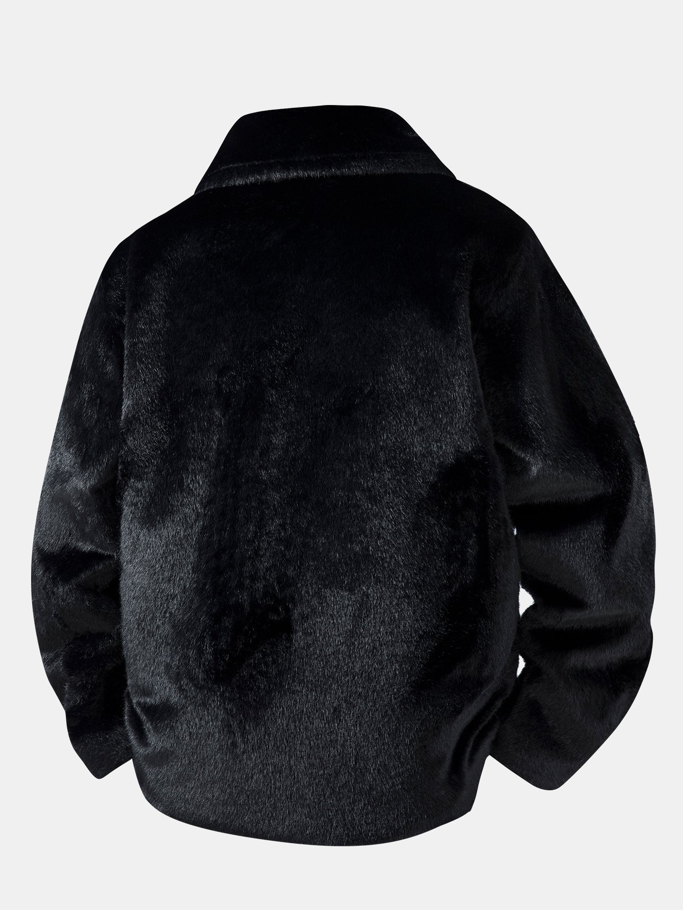 Faux Fur Notch Lapel Coat