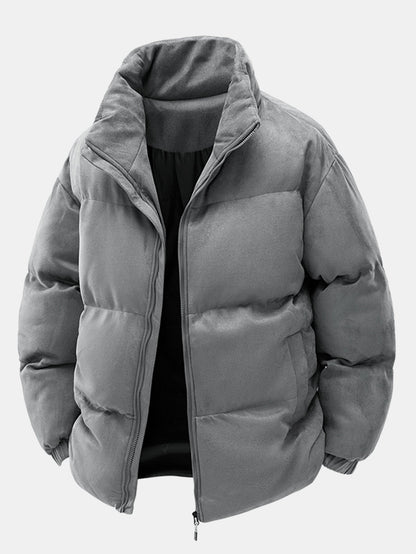 Suede Puffer Coat