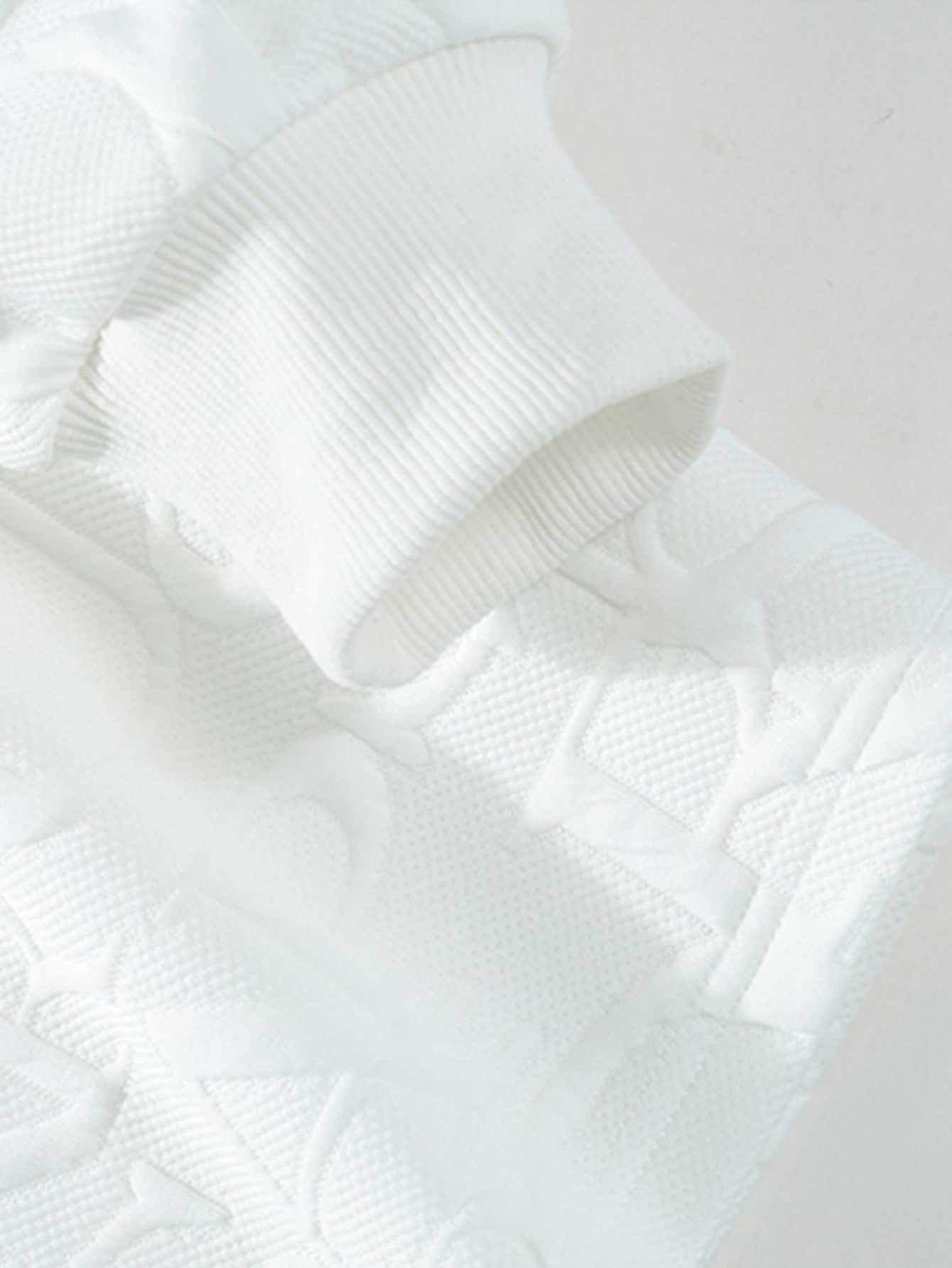 Letter Jacquard V Neck T-Shirt