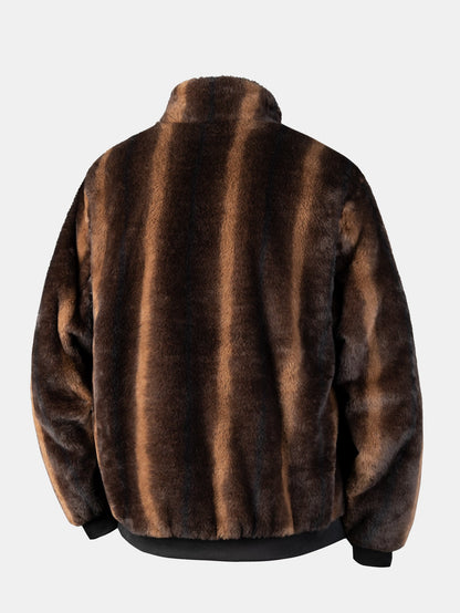 Faux Fur Zipper Jacket