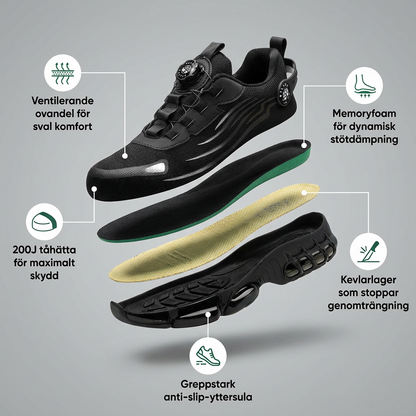 ArmorFlex S3 Air – Ultralight Safety Shoes with Steel Toe Cap & Dial Closure