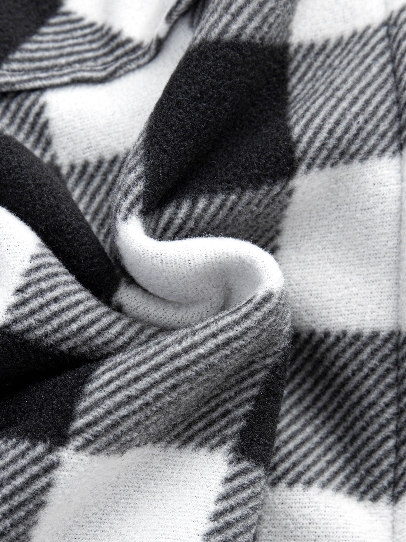 Flannel Fleece Lined Zip Up Hooded Shirt