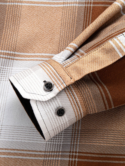 Fleece Lined Flannel Hooded Shirt