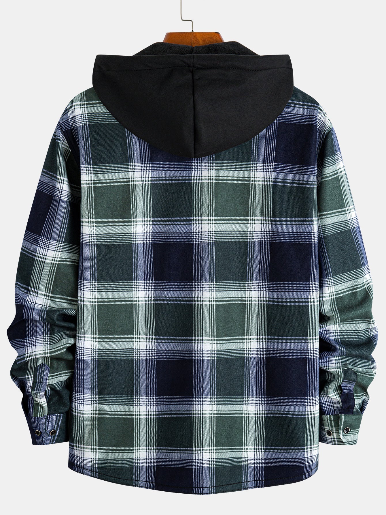 Fleece Lined Flannel Hooded Shirt