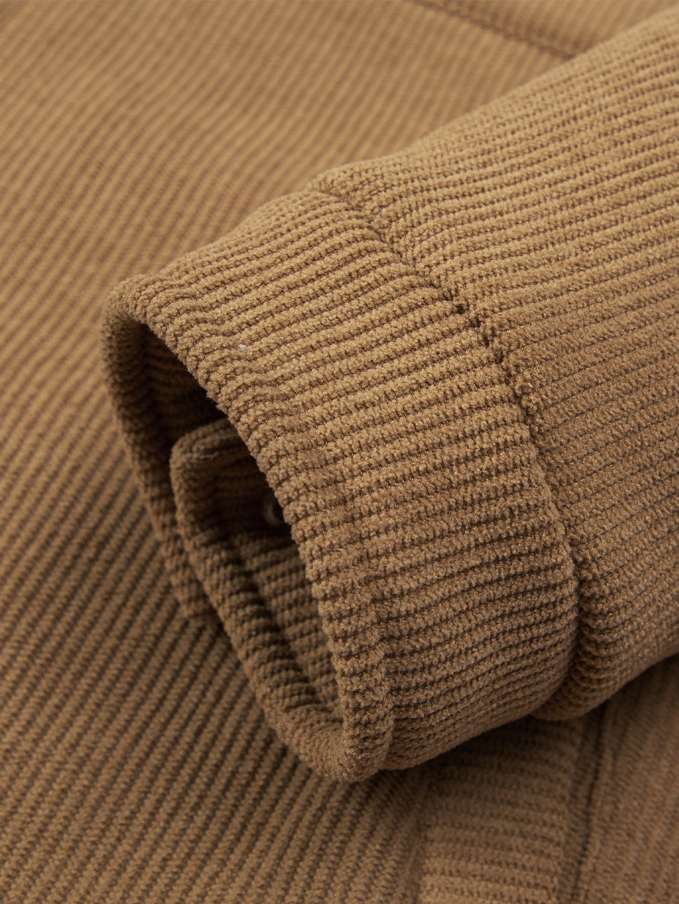 Teddy Lined Zipper Corduroy Jacket