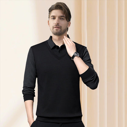 🔥49% DE RÉDUCTION ! 🍂 Chemise à Col Rayé 2 Pièces -