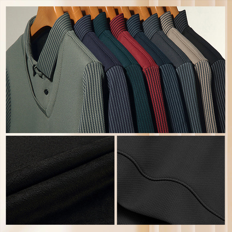 🔥49% DE RÉDUCTION ! 🍂 Chemise à Col Rayé 2 Pièces -