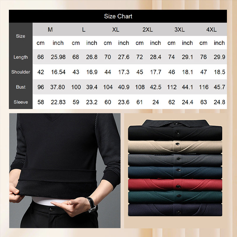 🔥49% DE RÉDUCTION ! 🍂 Chemise à Col Rayé 2 Pièces -