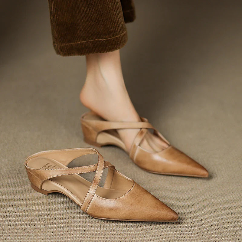 Aluna Genuine Leather Mules