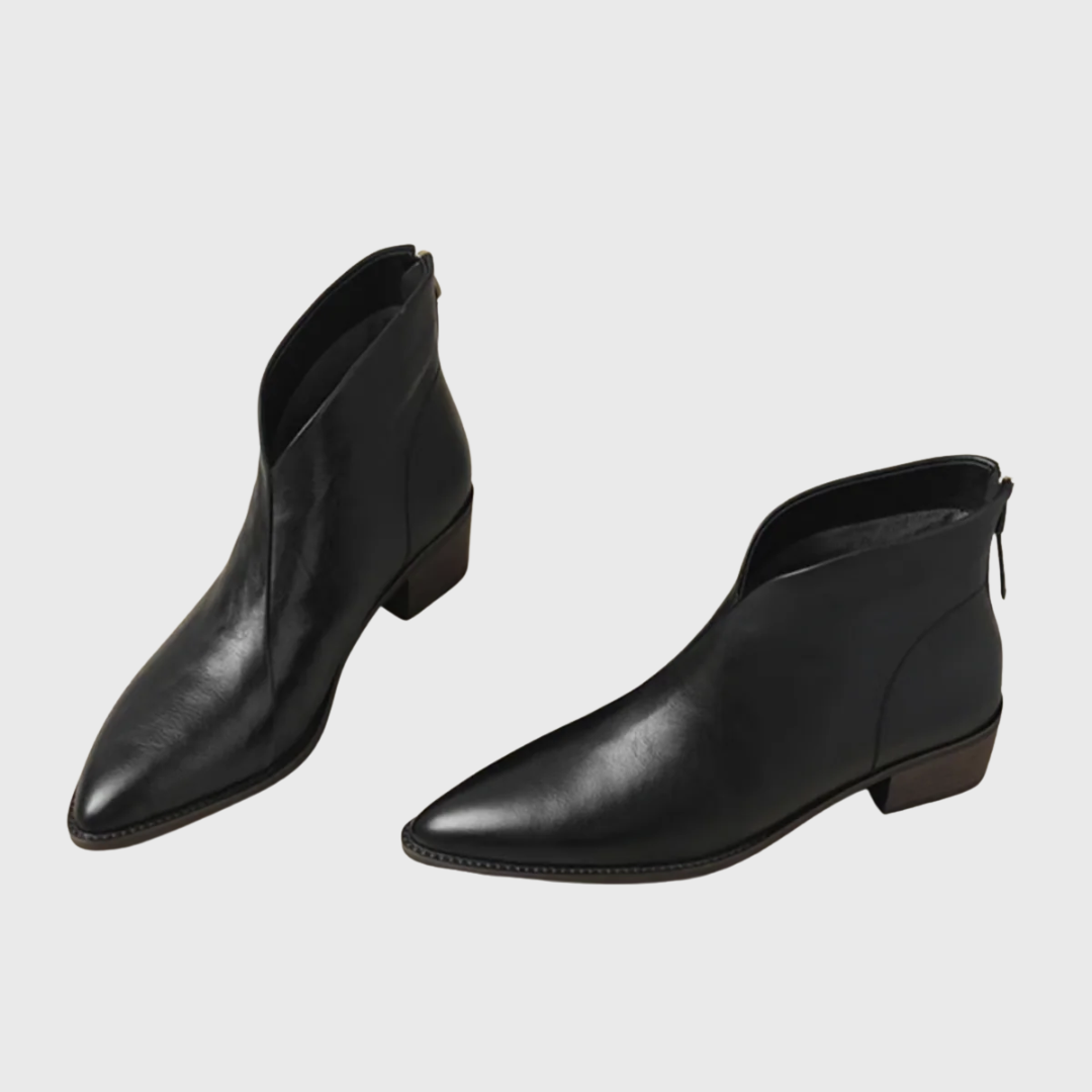 Camille | Luxury Low-Heel Ankle Boots