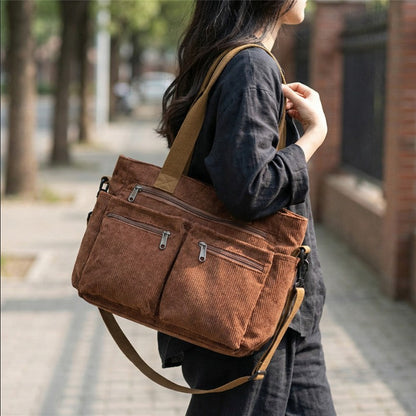 Waven Corduroy Tote Bag