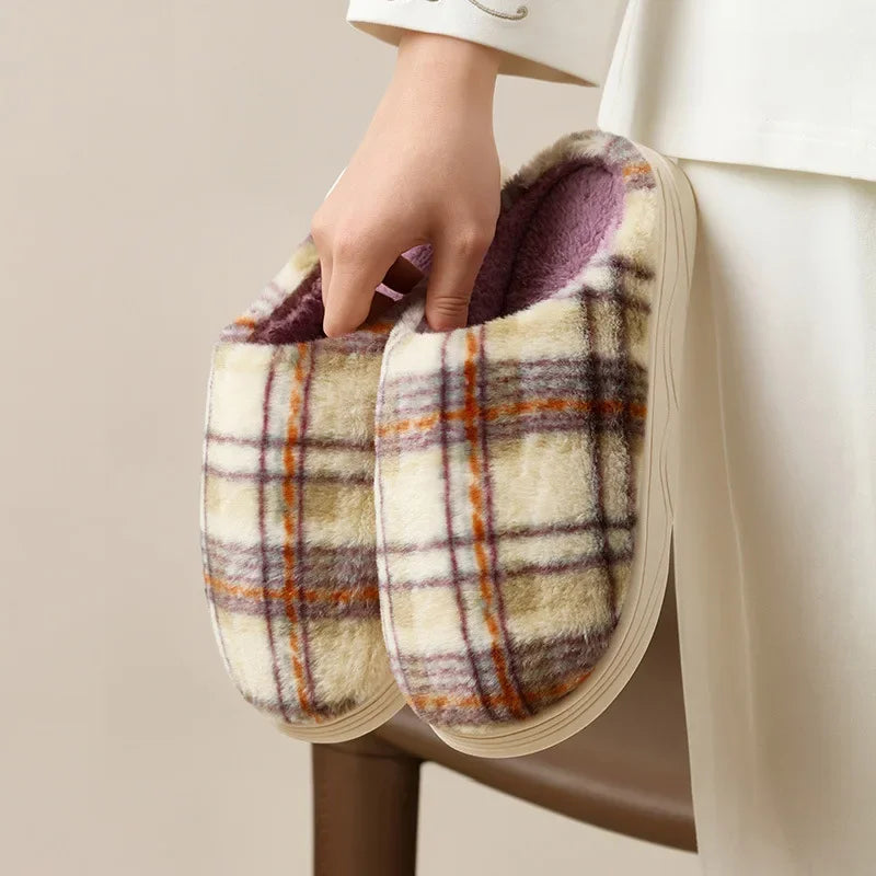 Hearth Plaid Slippers