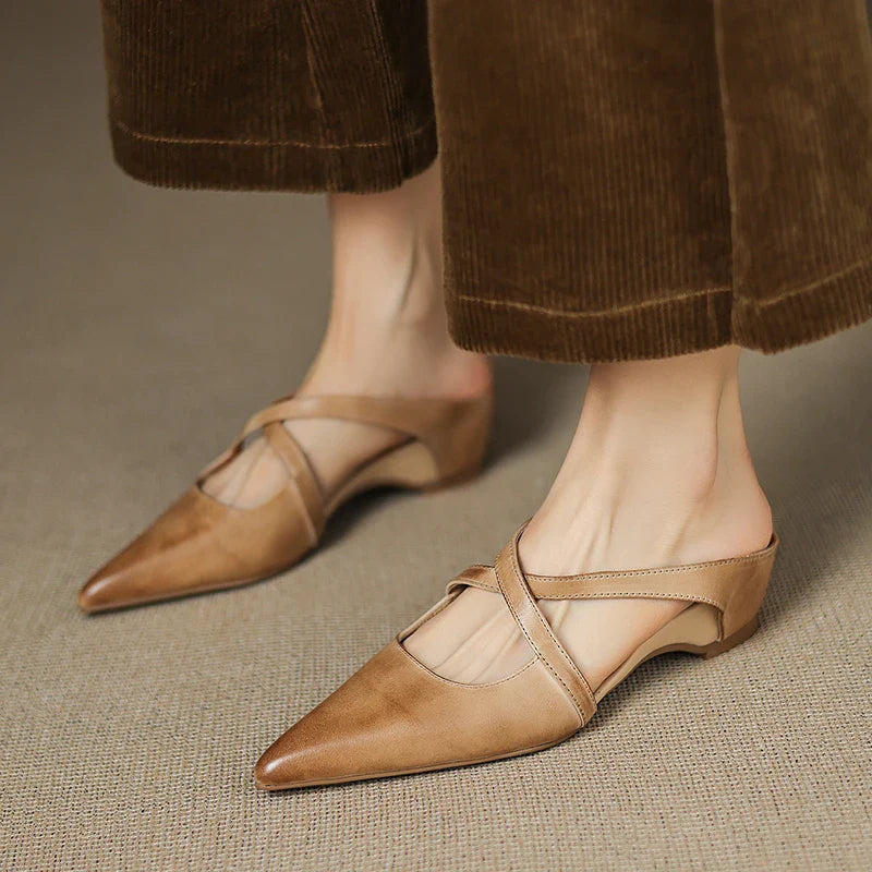 Aluna Genuine Leather Mules