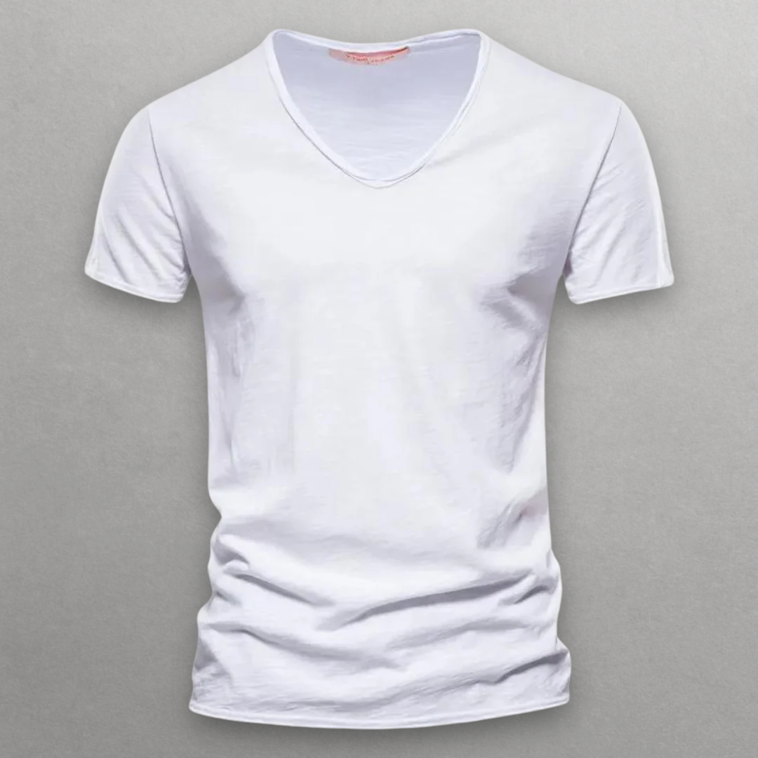 Shinari V-neck Cotton T-Shirt