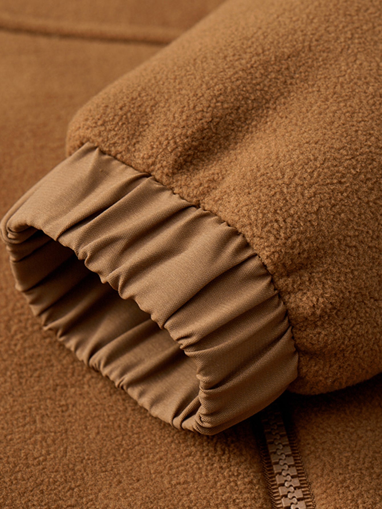 Teddy Lined Polar Fleece Hooded Jacket