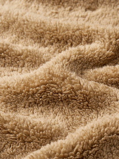 Teddy Lined Polar Fleece Hooded Jacket