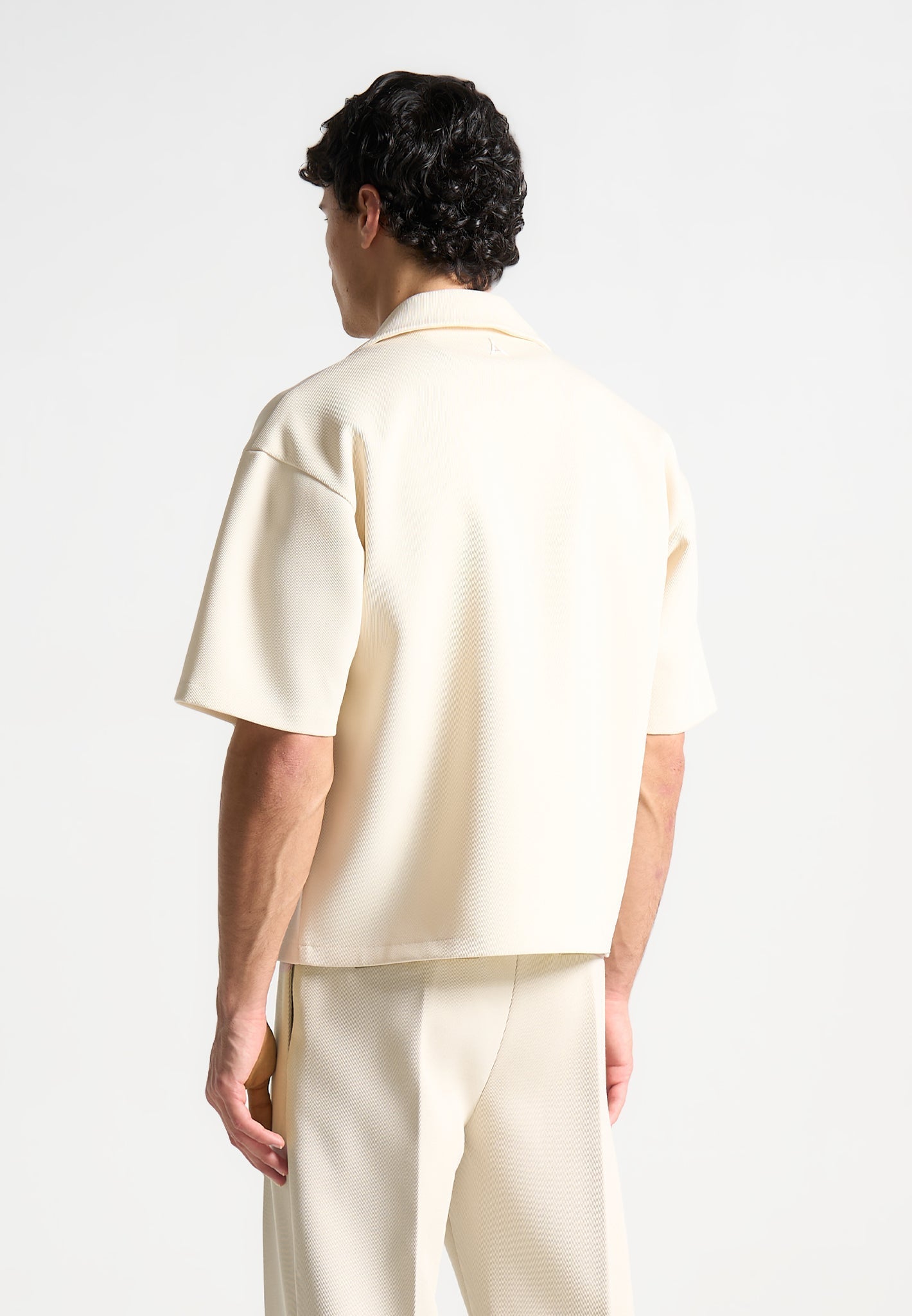 Abel - Boxy Twill Double Breasted Shirt - Cream
