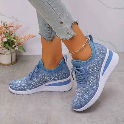 Casual Fashion Breathable Rhinestone-Embellished Orthopaedic Sneakers