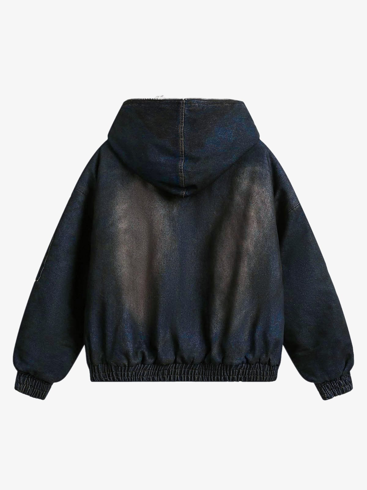Cotton Washed Fur Hooded Jacket